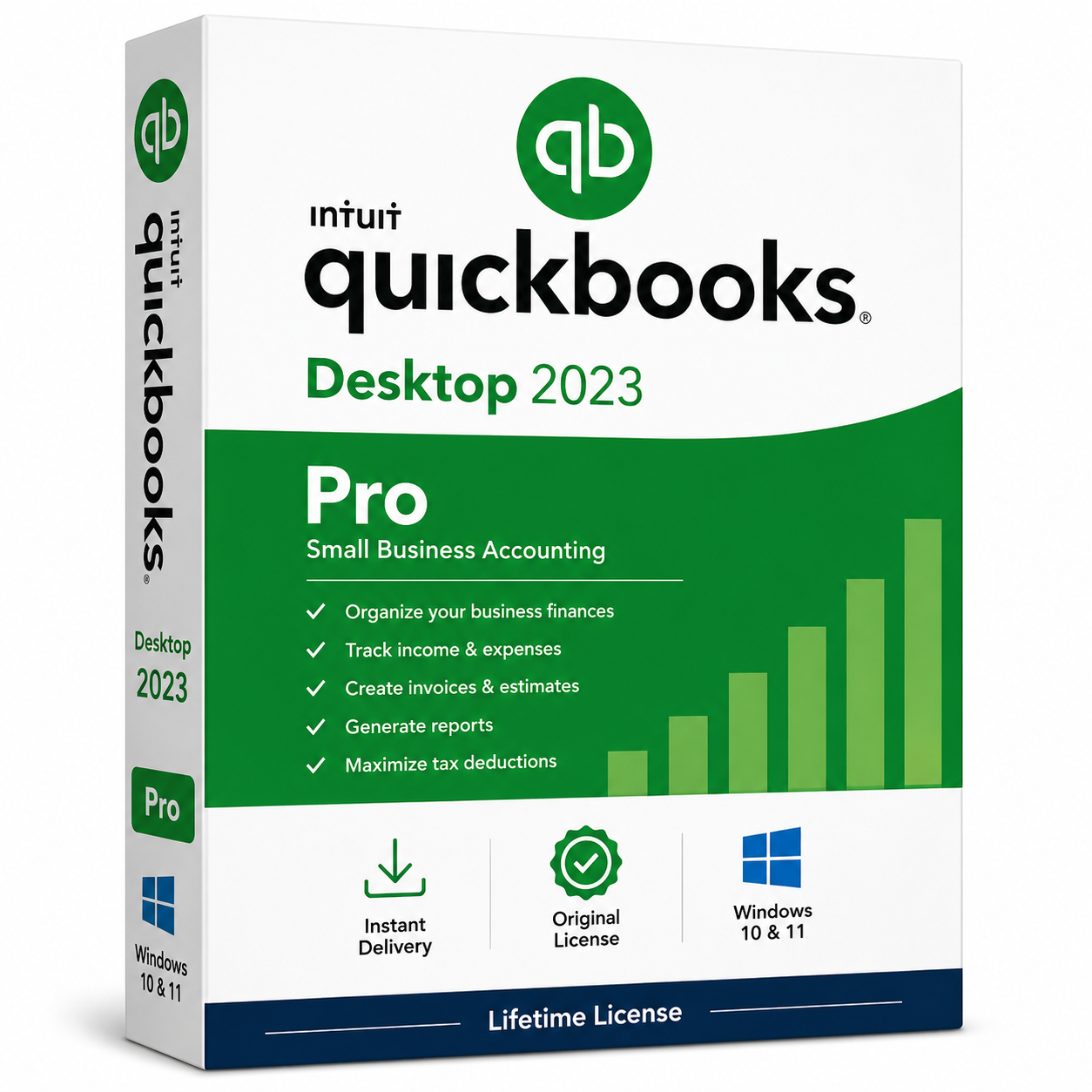 Intuit QuickBooks Pro 2023 for Windows, 1-Year Desktop License U.S Only