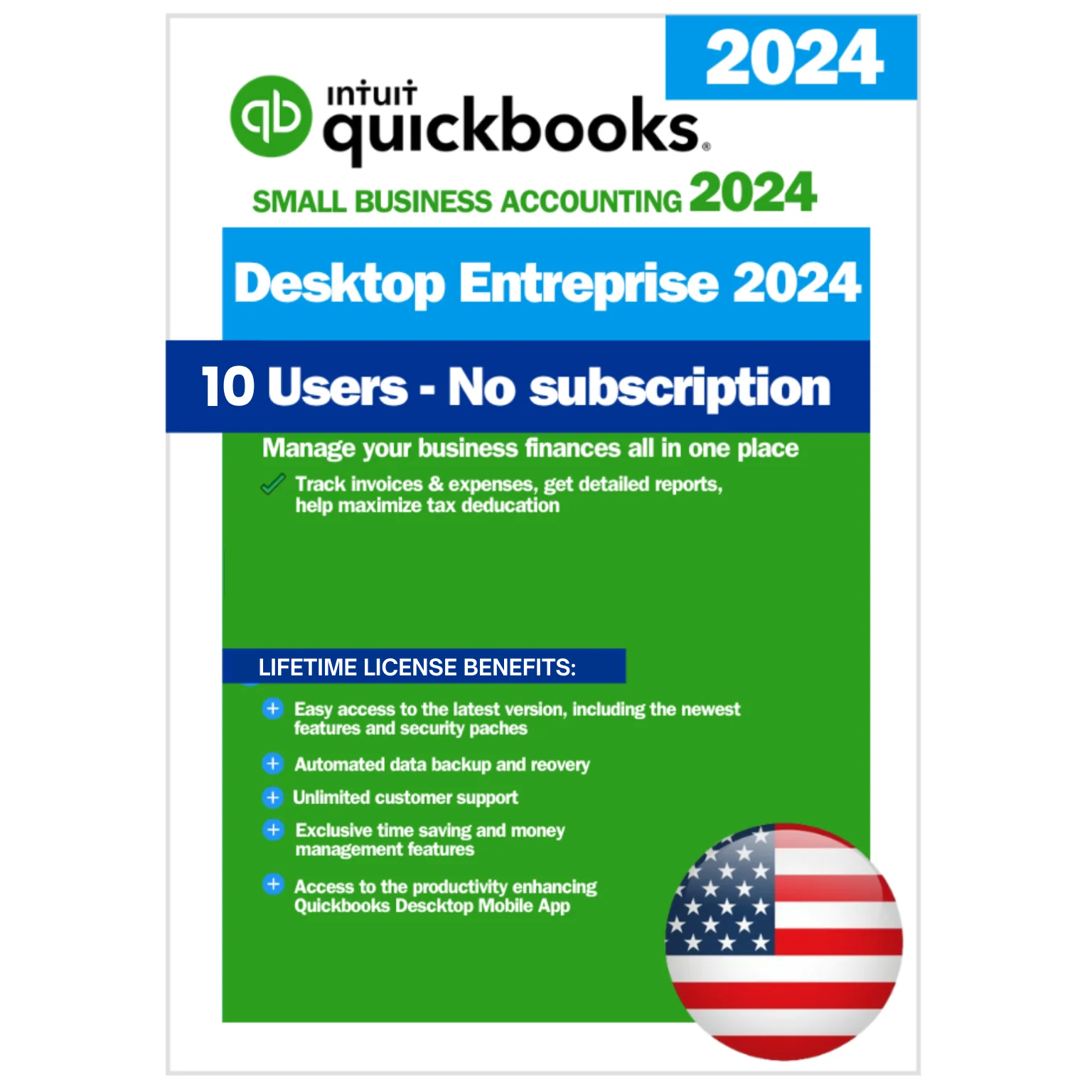 QuickBooks Desktop Enterprise 2024 – Lifetime License Key – USA Version
